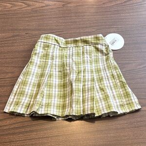 NEW Princess Polly Small Lona Green Plaid Mini Skirt NWT
